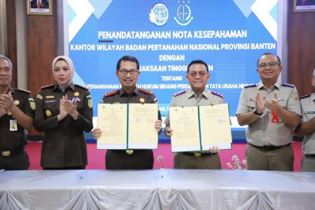 KANWIL BPN BANTEN TANDA TANGANI NO