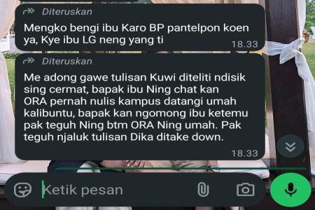 Dugaan Intimidasi Keluarga Mahasiswi oleh Pihak Universitas Muhammadiy