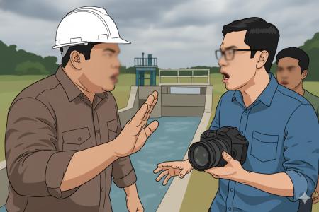 Diduga Halangi Wartawan Liput Proyek I